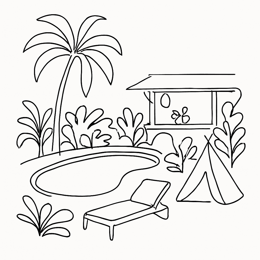 Folk Pool & Gardens - Cafes - Ubud