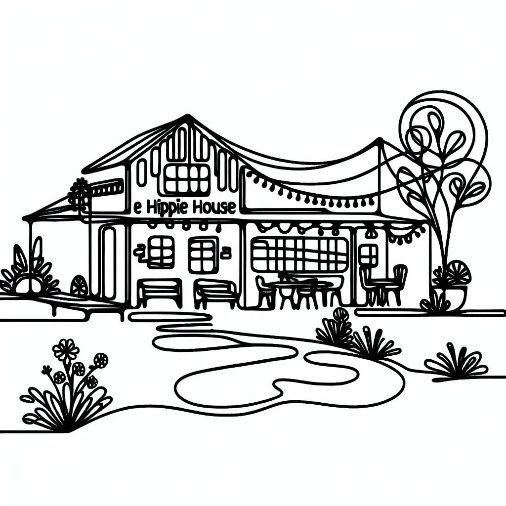 ALA - E Hippie House AI illustration