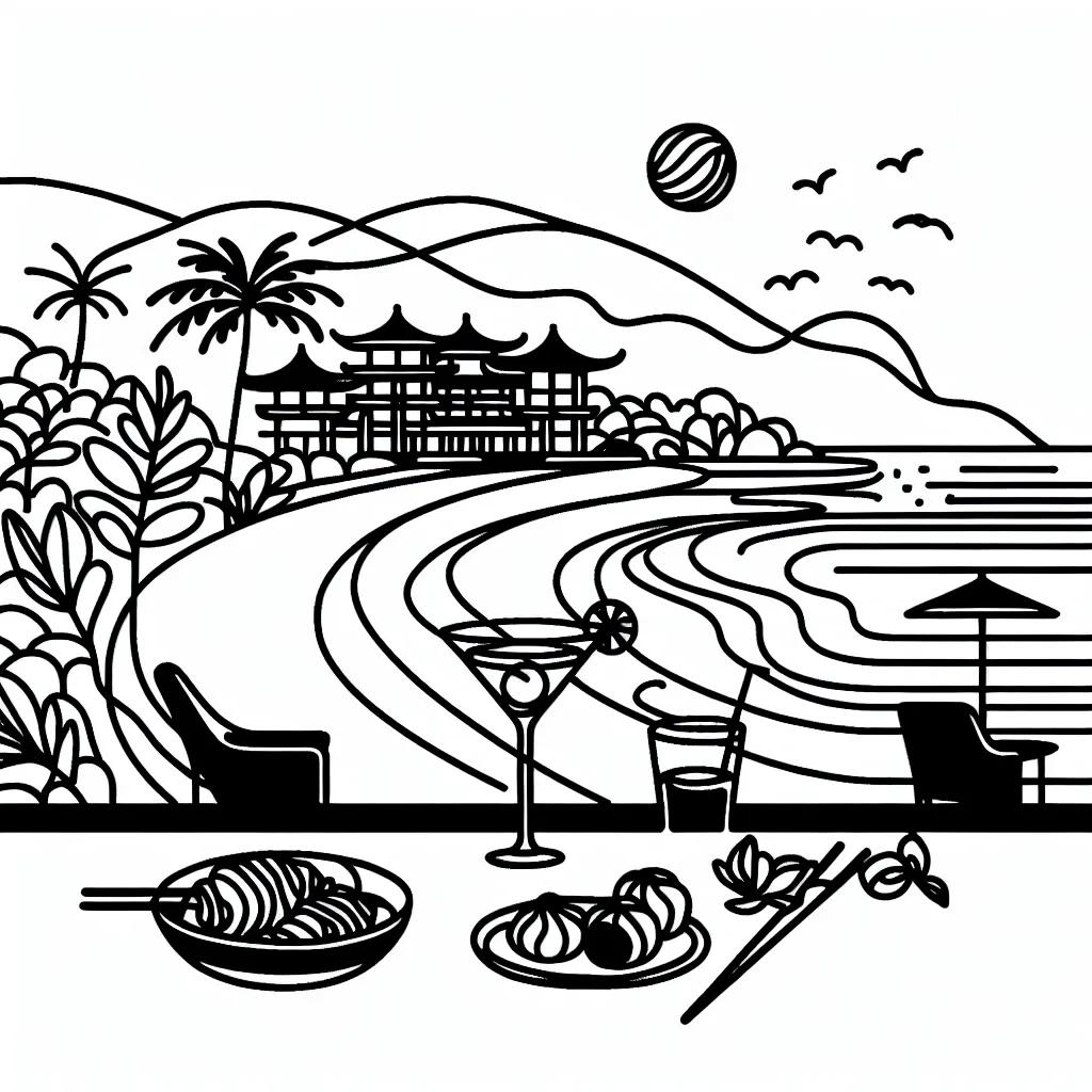 Oceanview Chinese Restaurant (望海楼中式餐厅) -S Resort El Nido AI illustration