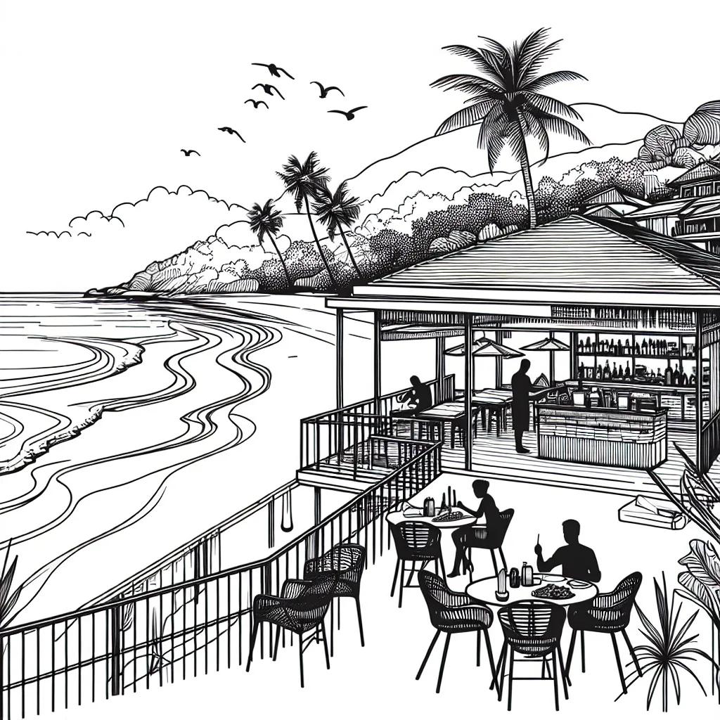 Pan Yaah Seaview Cafe Restaurant & Bar AI illustration