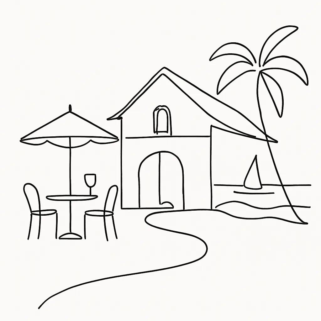 The Boathouse Restaurant AI illustration