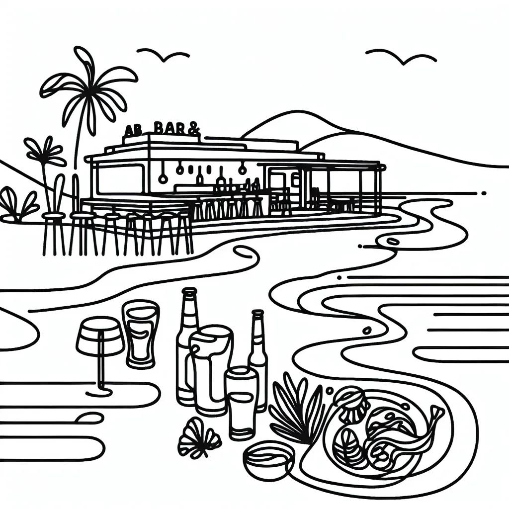 AP KALA beach bar & modern cafe AI illustration