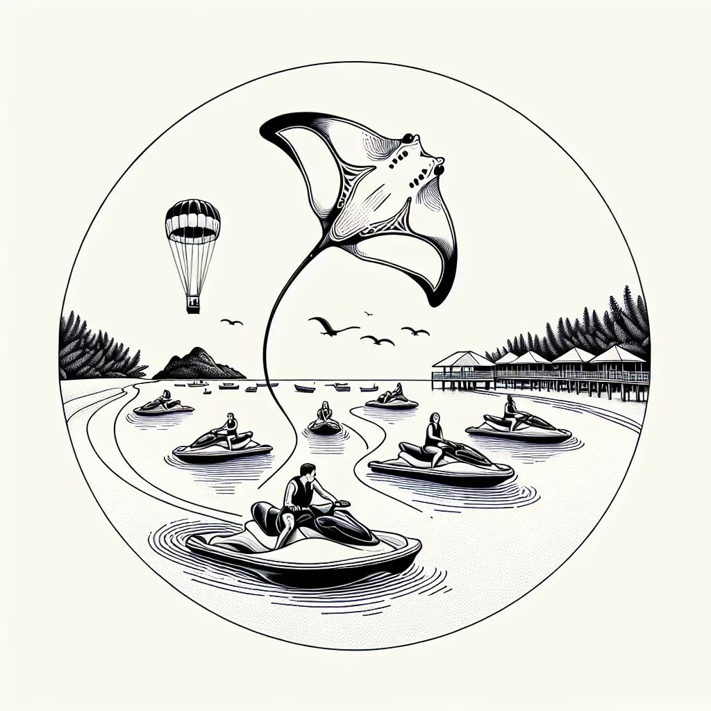 Stingray Watersports Boracay AI illustration