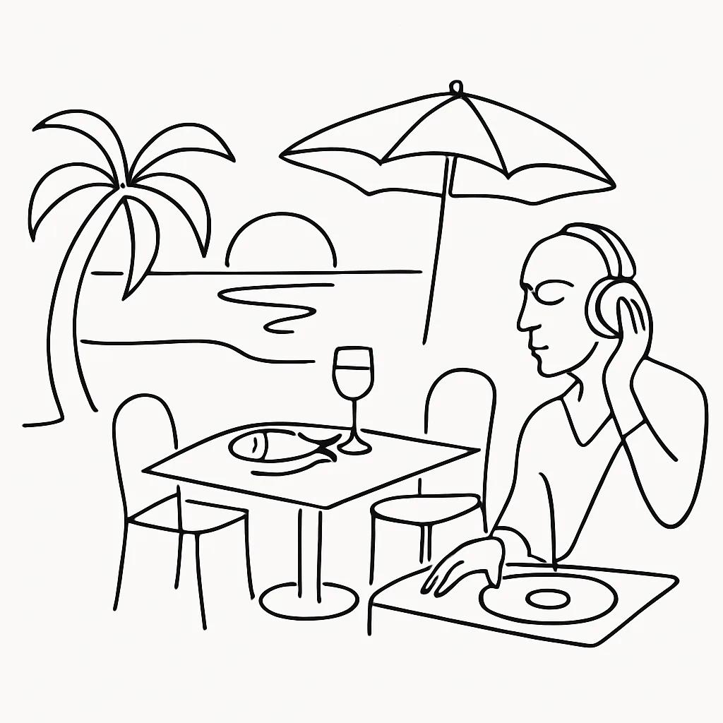 Coast Beach Club & Bistro Phuket AI illustration