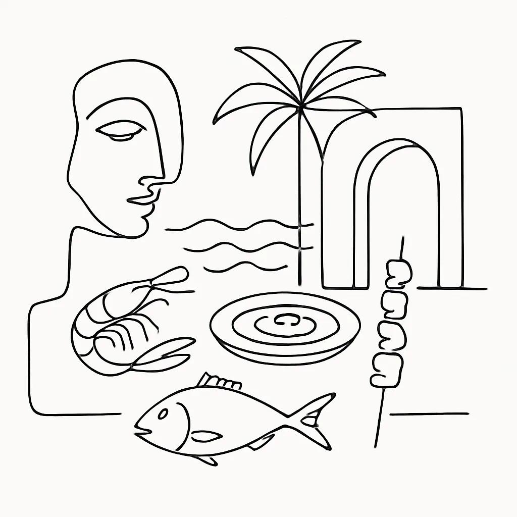 The Ocean Restaurant AI illustration
