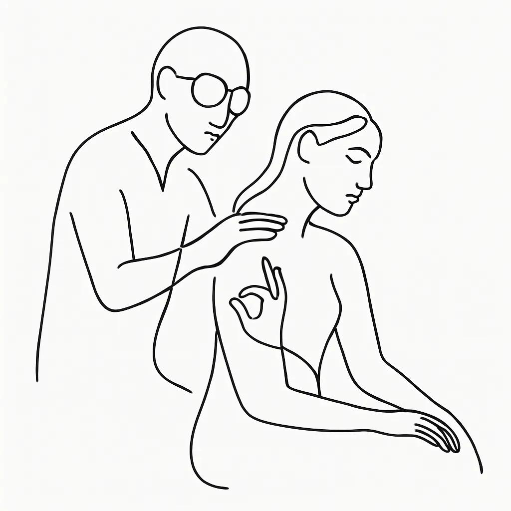 Golden Touch Blind Massage AI illustration