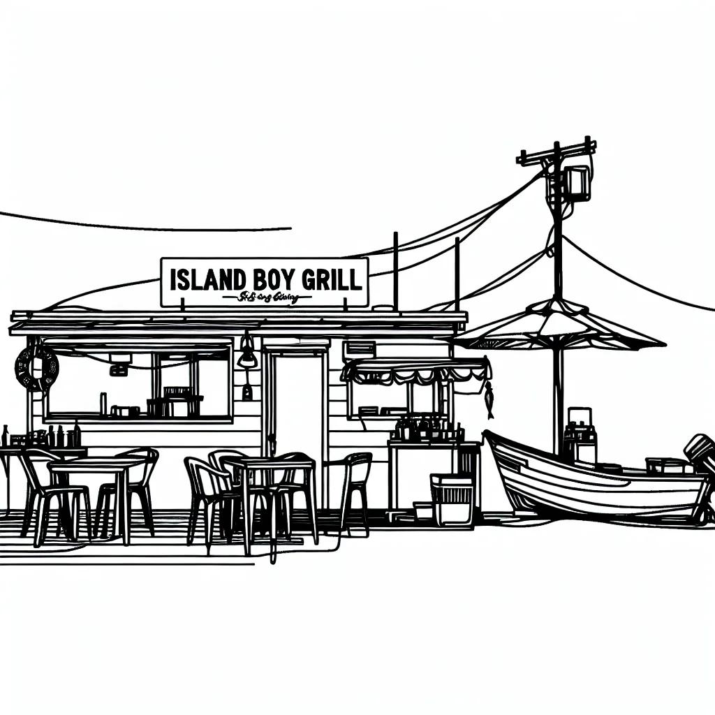 Island Boy Grill AI illustration