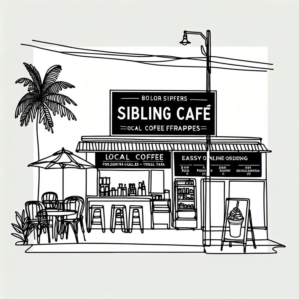 Siblings Café AI illustration