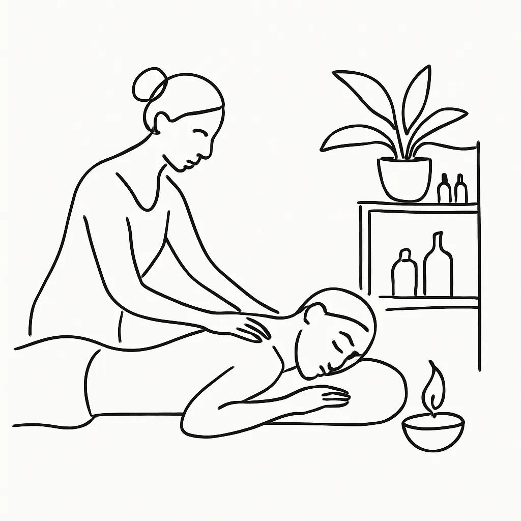 Hilom Massage & Spa - Junction 1. Branch PPC Palawan AI illustration