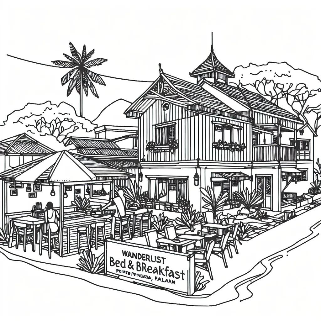 Wanderlust Bed & Breakfast AI illustration