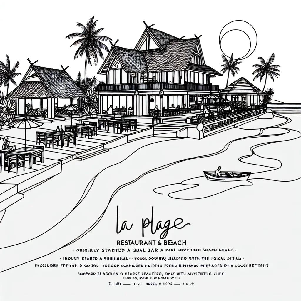 La Plage Restaurant & Beach Bar AI illustration