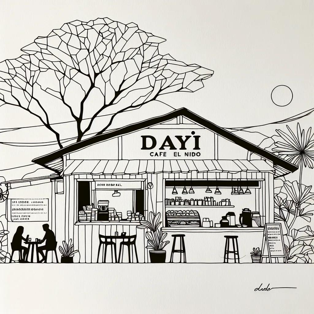 Dayō Cafe El Nido AI illustration