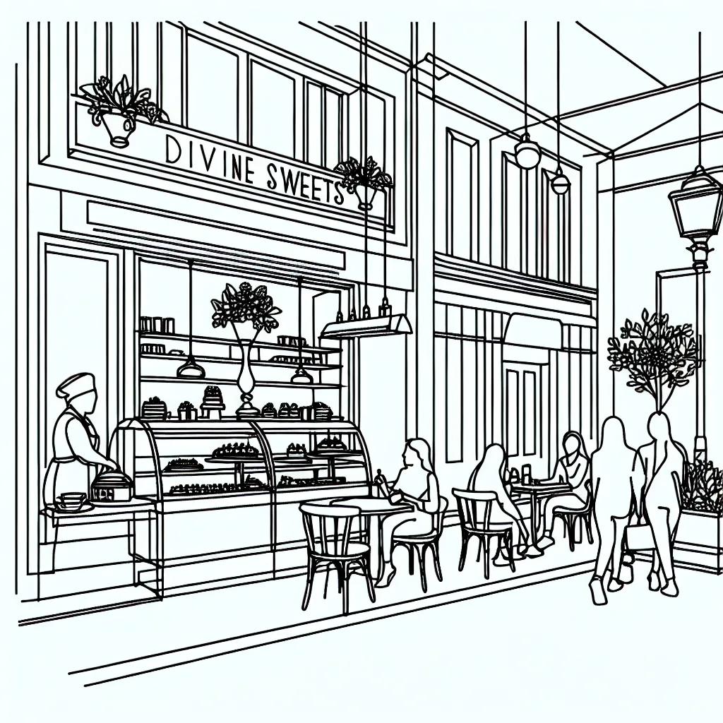 Divine Sweets Bakery and Cafe Robinsons Place AI illustration