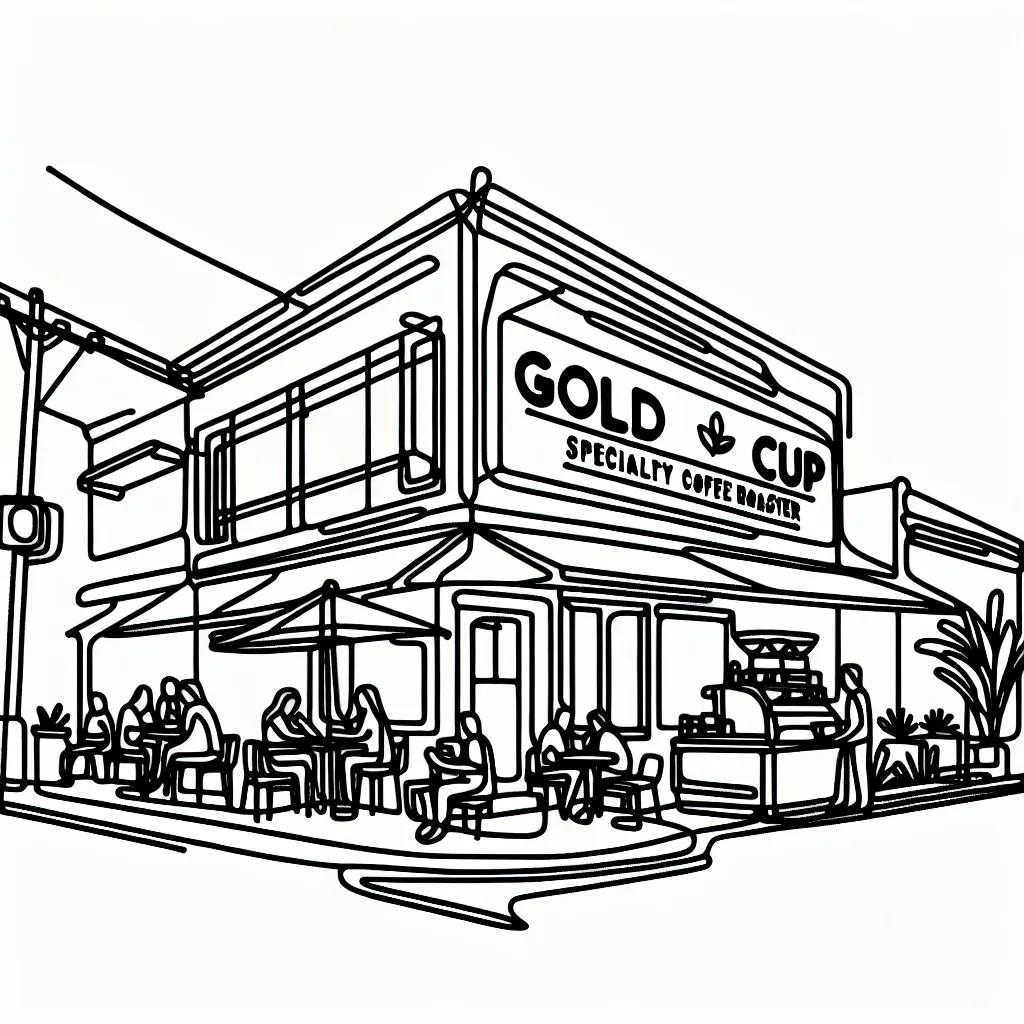 Gold • Cup Specialty Coffee Roaster’s AI illustration