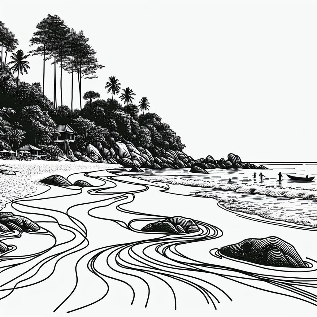 Kalim Surf Beach #3 AI illustration