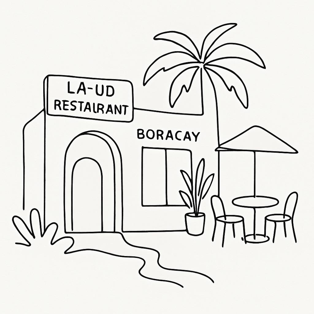 LA-UD Restaurant Boracay AI illustration