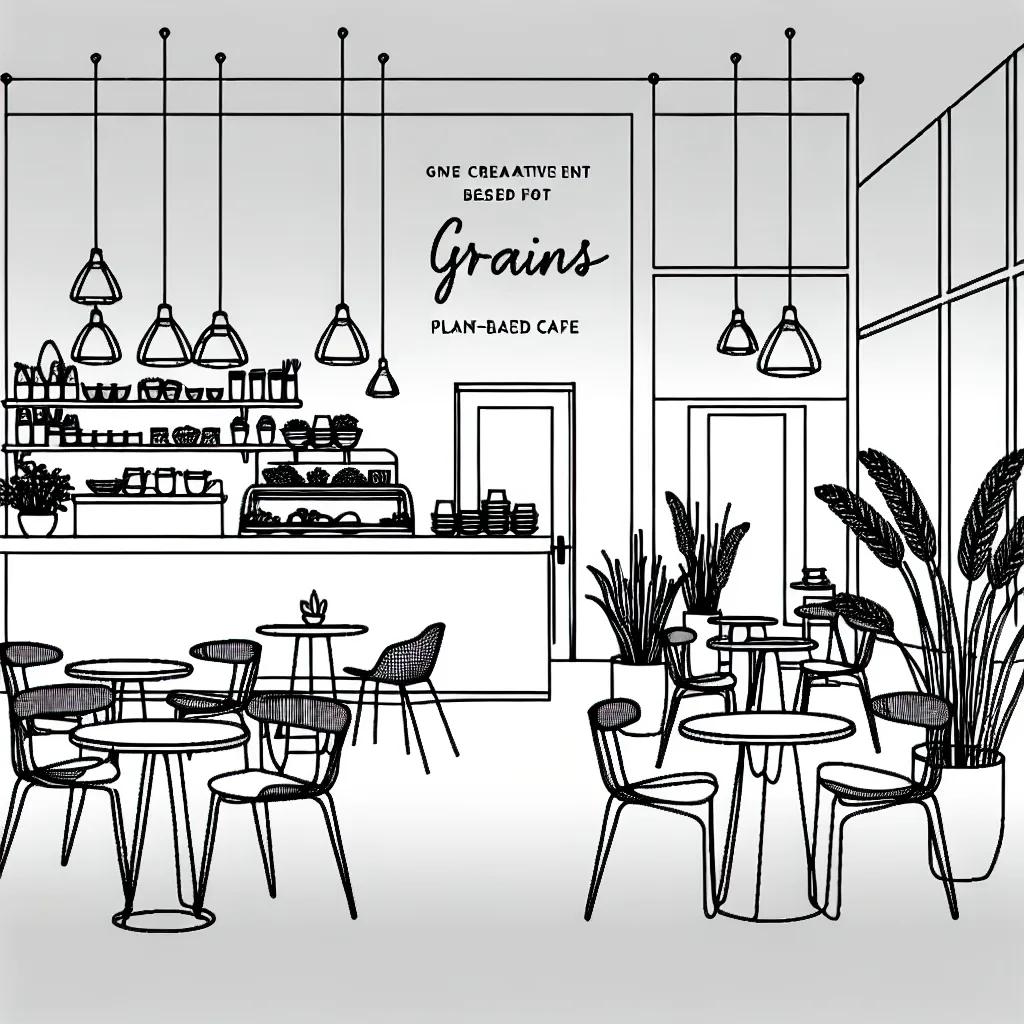 Grains Plant-based Cafe AI illustration